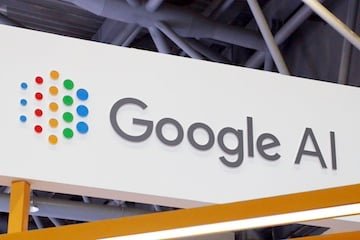 Signage from a conference reading "Google AI"