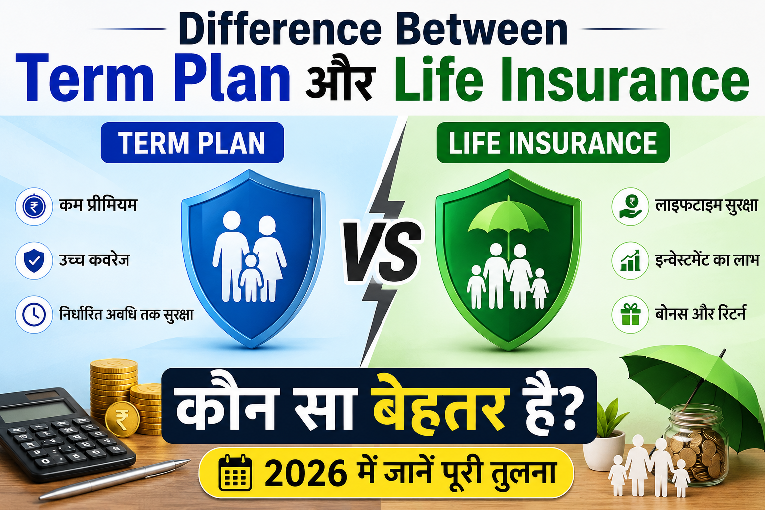 Difference Between Term Plan and Life Insurance
