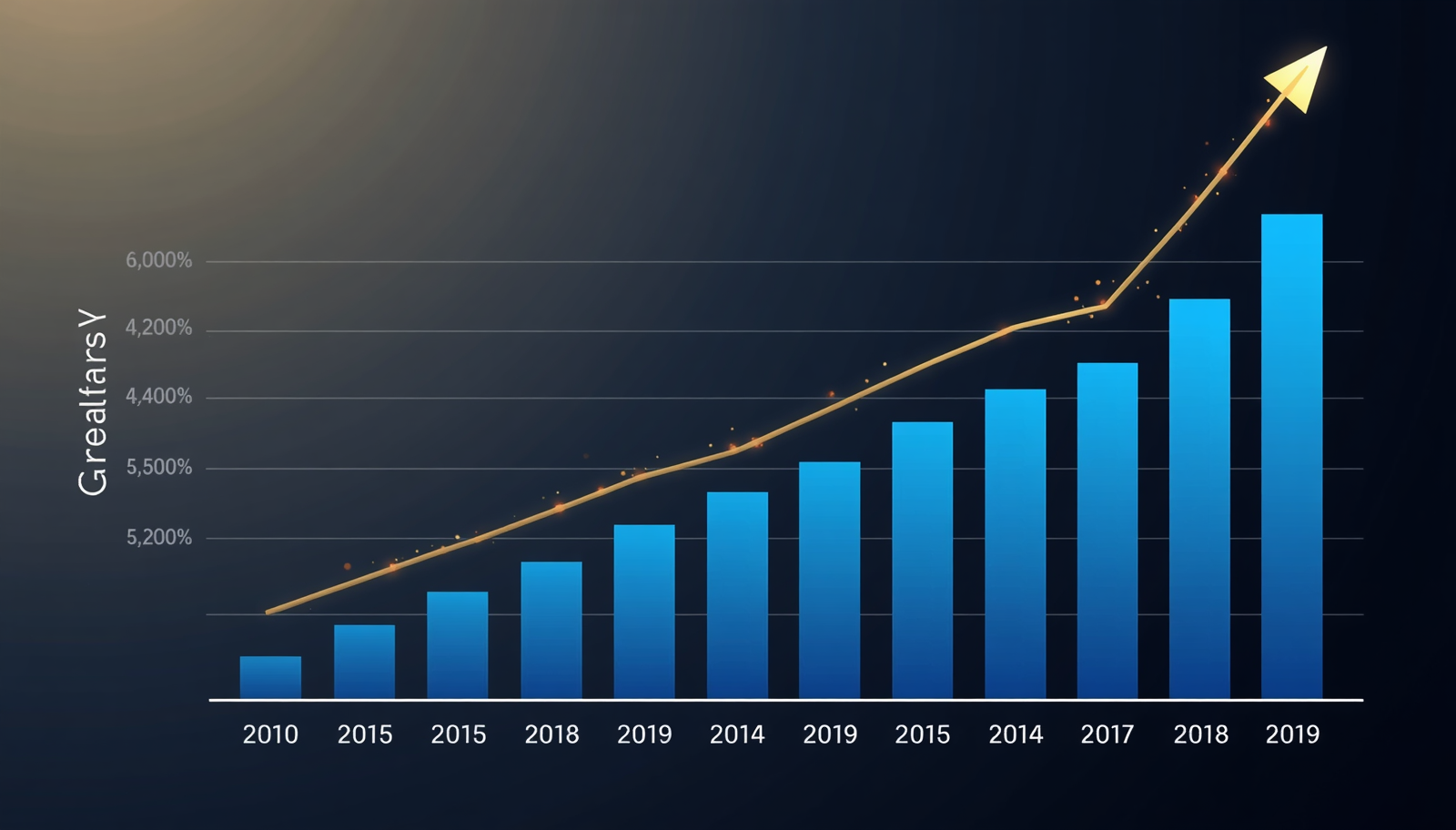 Financial growth chart – revenue and profit increasing over years Financial growth chart – revenue and profit increasing over years