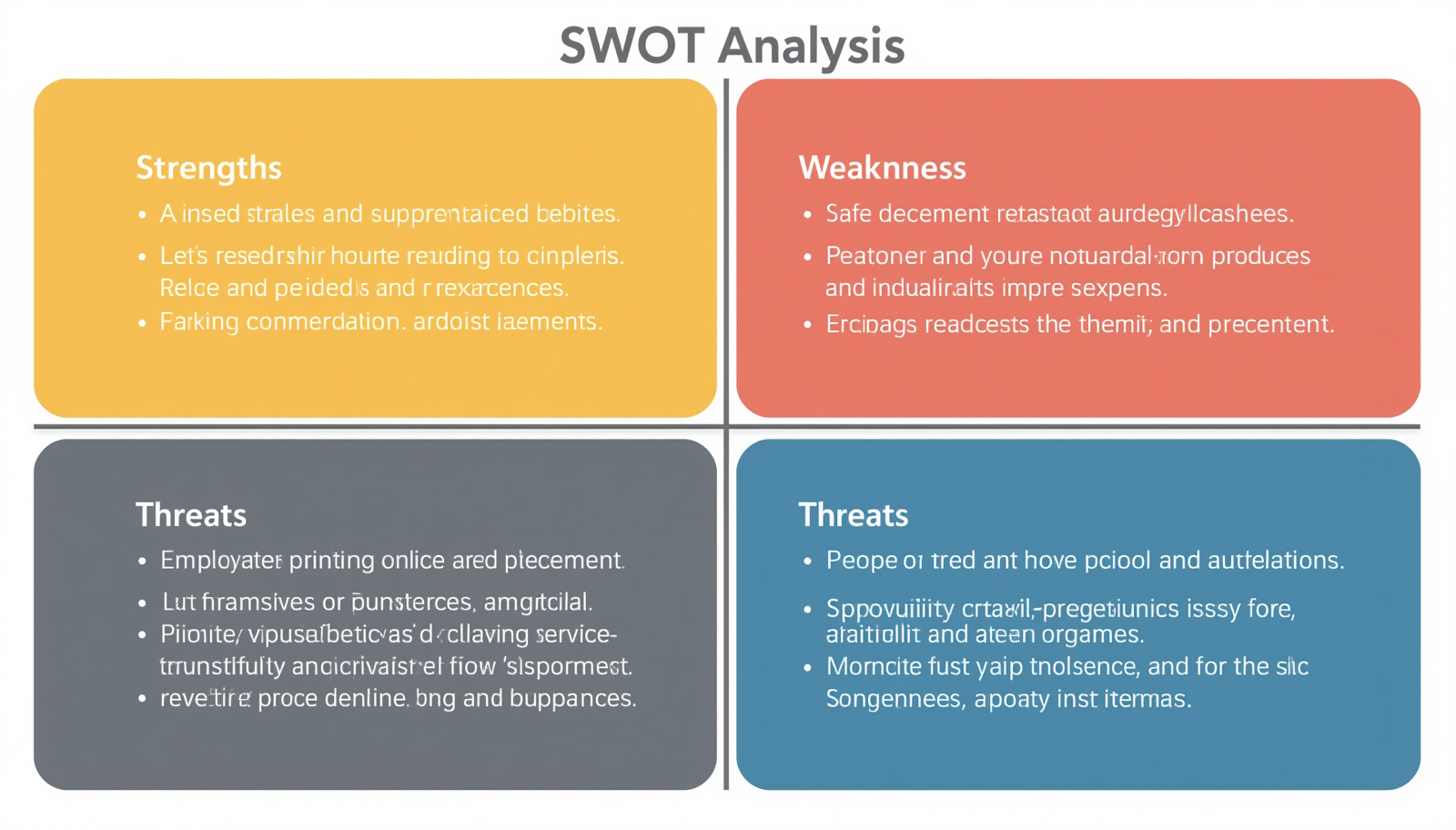 SWOT analysis – Strengths, Weaknesses, Opportunities, Threats SWOT analysis – Strengths, Weaknesses, Opportunities, Threats