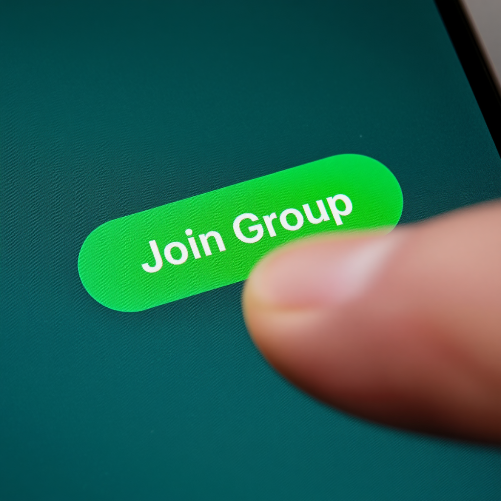 WhatsApp group join button - Join Group with hand tapping